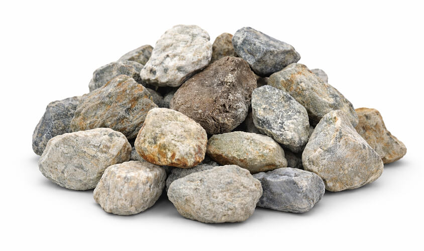 iedras medianas de triturado de una pulgada para mezcla de concreto y bases de pavimentos.